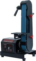 Bucktool Variable Speed 2×42 Inch Belt Sander 3.5A DC Motor with Control Panel, Quick Belt Release, Adjustable Foot, Horizontal or Wall-Mountable Bench Machine for Knife Making and Metalworking