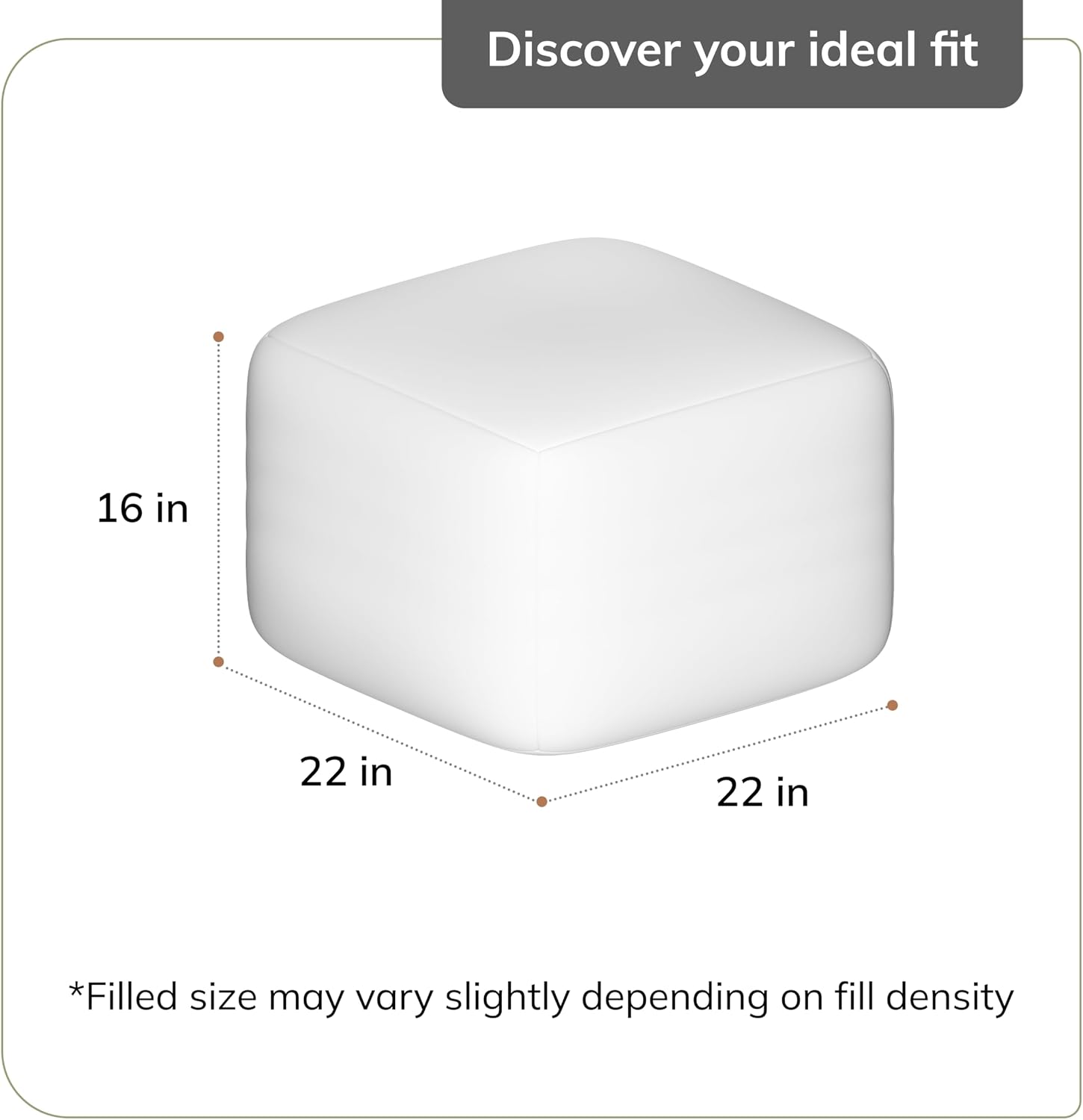 Anji Mountain Pouf Ottoman Foot Rest, Handmade Ottoman Pouf, Comfortable Foot Stool, Decorative Floor Seating for Living Room Decor, Bedroom & Home Décor Accent - Sage