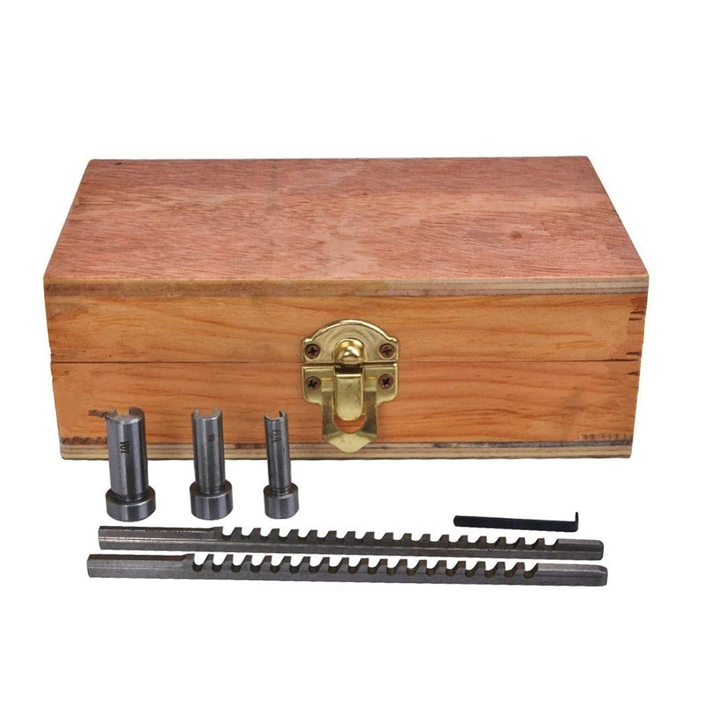 Keyway Broach Kit HSS Keyway Broach Set Metric Sized 6pcs 2mm 3mm Broaches 6/8/10 Collared Bushings with Shims CNC Cutting Tools