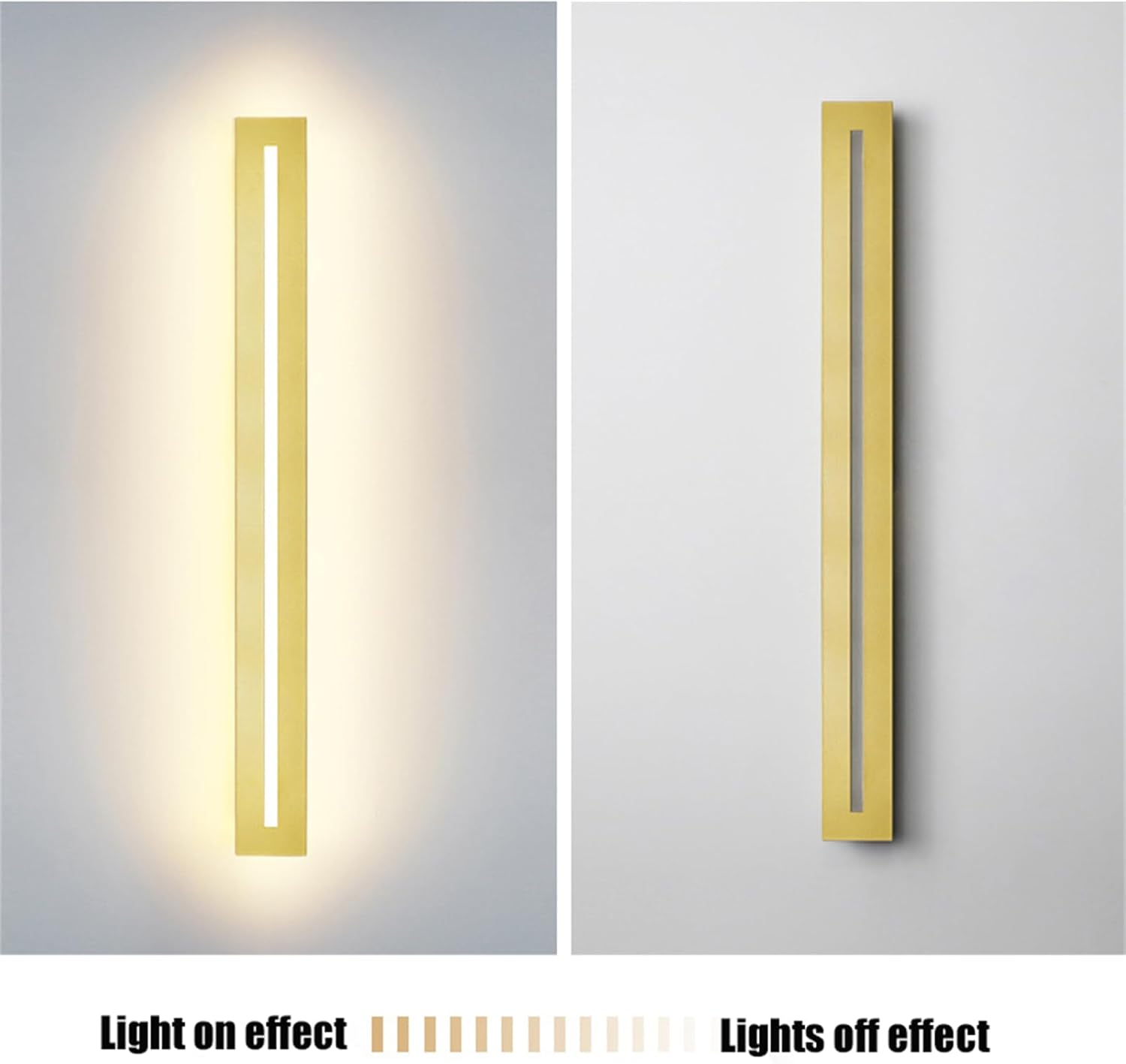 LED Long Strip Dimmable Indoor Wall Lights with Remote Control Modern Simple Decoration 10%-100% Wall Sconces Wall Spotlights Acrylic for Living Room Balcony Dressing Tables (150cm,d) (Black 80c