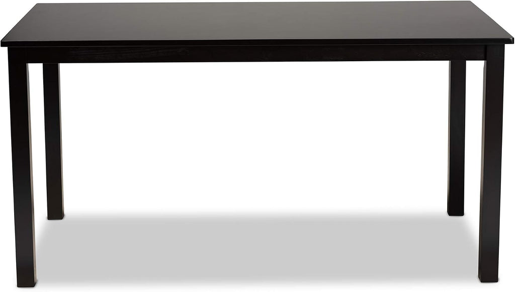 Baxton Studio Eveline Modern and Contemporary Espresso Brown Finished Rectangular Wood Dining Table