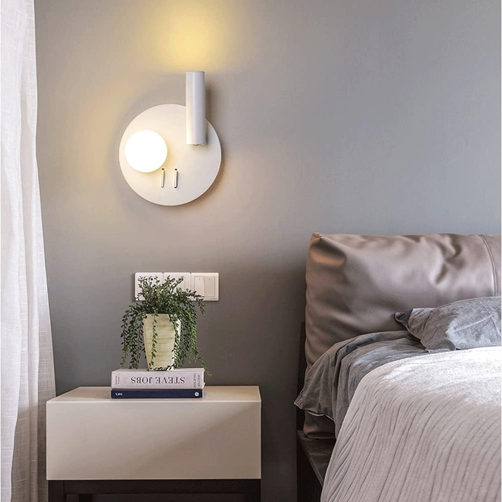 wall lamps , LED Modern Wall Light, Decorative Wall Lamp, Bedside Reading Lamp, Round Ceiling Light, 360 Degree Adjustable Spotlight, Indoor Lighting Fixtures for Living Room Bedroom Bedside Aisle