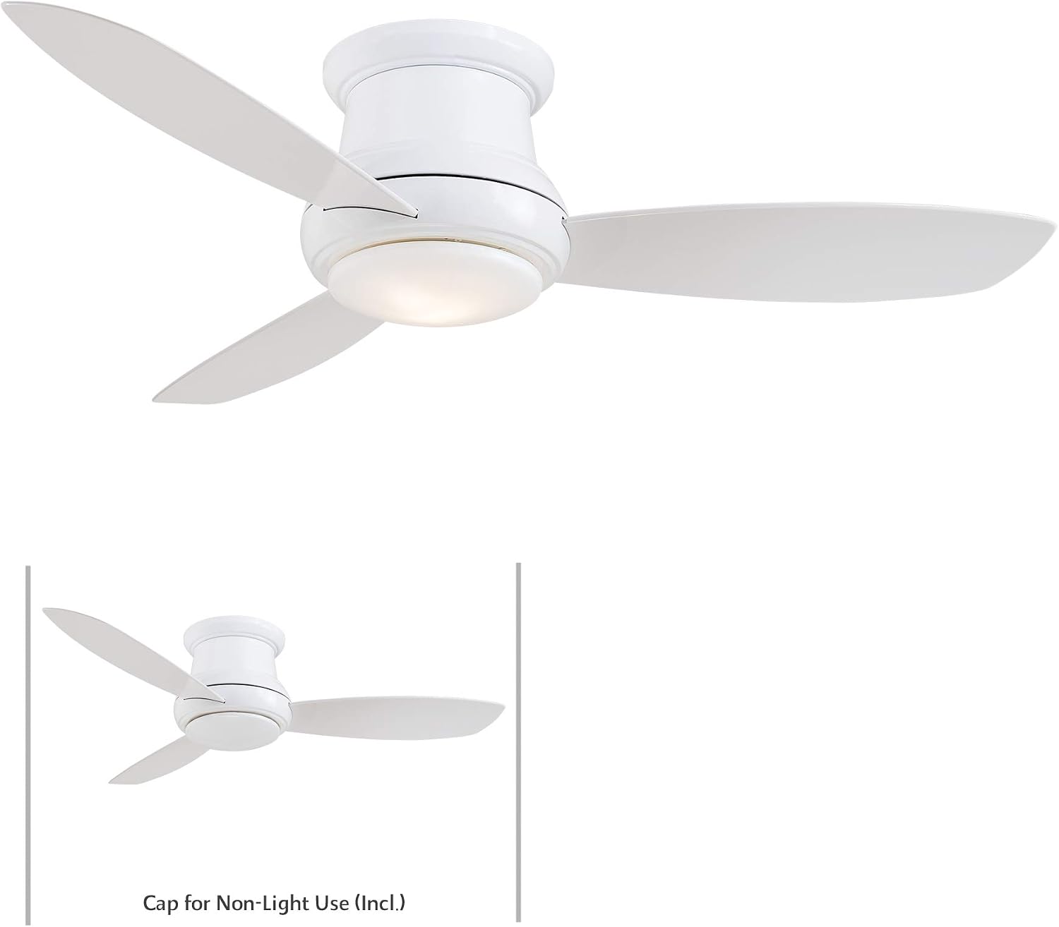 Minka' Minka Aire Concept II 44 in. LED Indoor White Flush Mount Ceiling Fan