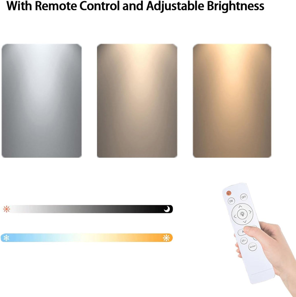 Indoor LED Long Wall Lights Modern with Remote Control Wall Sconce 2700K-6500K Dimmable Wall Lighting 360° Rotatable Spotlight Iron Acrylic for Bedroom Living Room