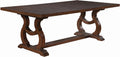 Coaster Home Furnishings - Brockway - Asian Hardwood & Veneer - Transitional Rectangular Dining Table with Extension Leaf and Trestle Base - Dining Room & Kitchen - 104 Inch - Antique Java - 110311