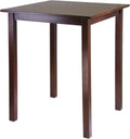 Winsome Parkland High Dining Table, 39' High, 34' Wide, Walnut