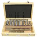 Machinery Keyway Tools, 18Pcs Push Type Keyway Broaches Industrial Tools, Broach Set 4/5/6/8mm Broaches, 4 Pcs Broach 9 Guide Sleeve 5 Gaskets, Metric Size Broaching Cutter Collared Bushing
