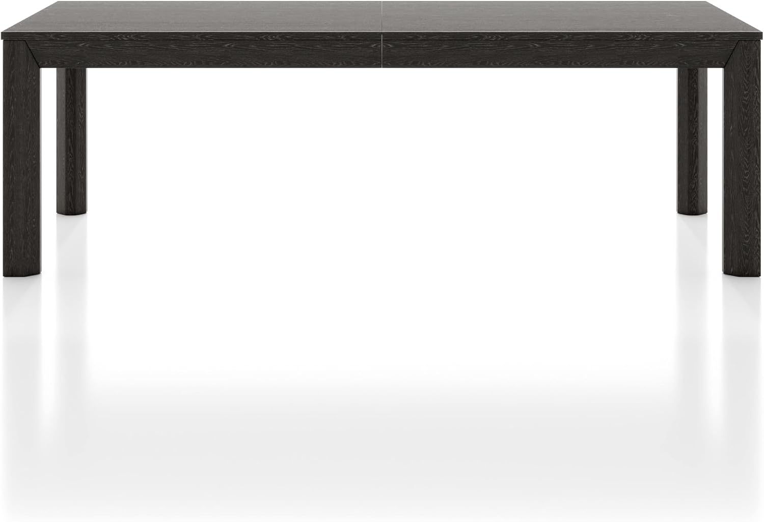 Furniture of America Dannen Modern Solid Wood 118-inch Extendable Dining Table with Leaf, Seats up to 10, Easy Assembly for Home, Kitchen, Living Room, Weathered Black