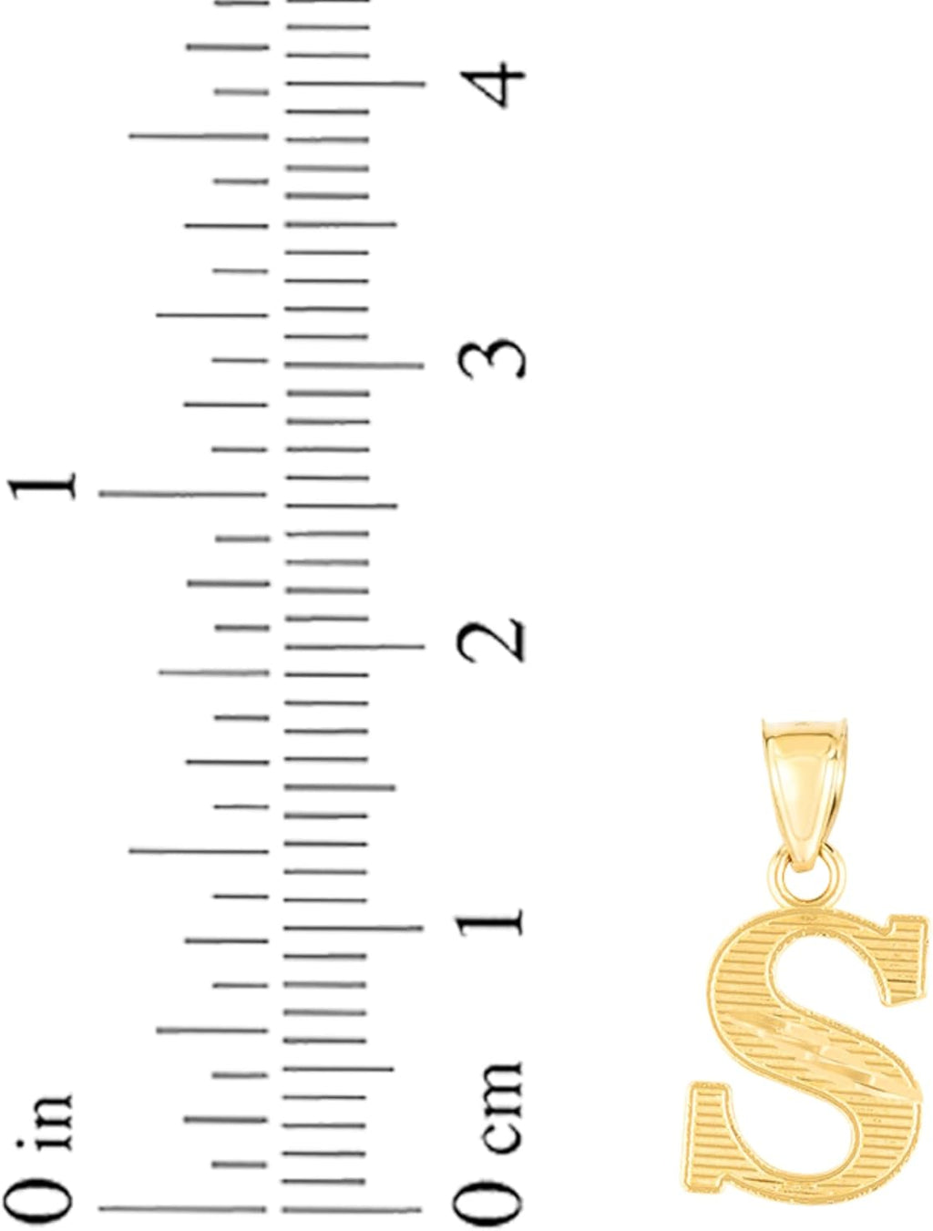 Floreo 10k Yellow Gold 0.45' Personalized Lighting Alphabet Letter A - Z Initial Charm Pendant with optional Extendable Chain Necklace