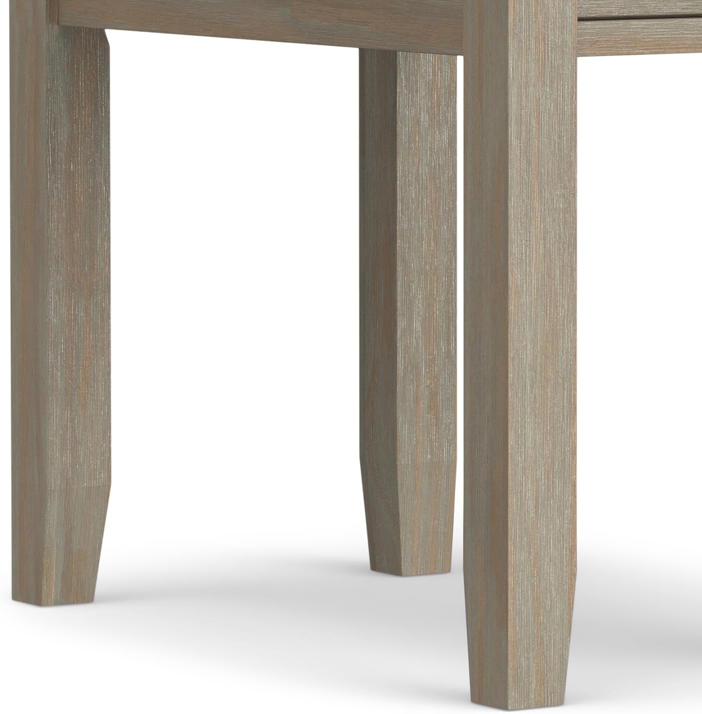 SIMPLIHOME Artisan SOLID WOOD 14 inch Wide Rectangle Transitional Narrow Side Table in Distressed Grey for the Living Room and Bedroom