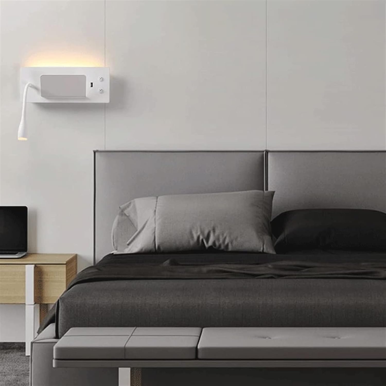 Wall Sconce-Bedroom Wall Lights, s, Bedside Reading Wall Lamp, Angle Adjustable Spotlight, Indoor Wall Mount Light Compatible with Bedroom Living Room Hot,Bright Lightin