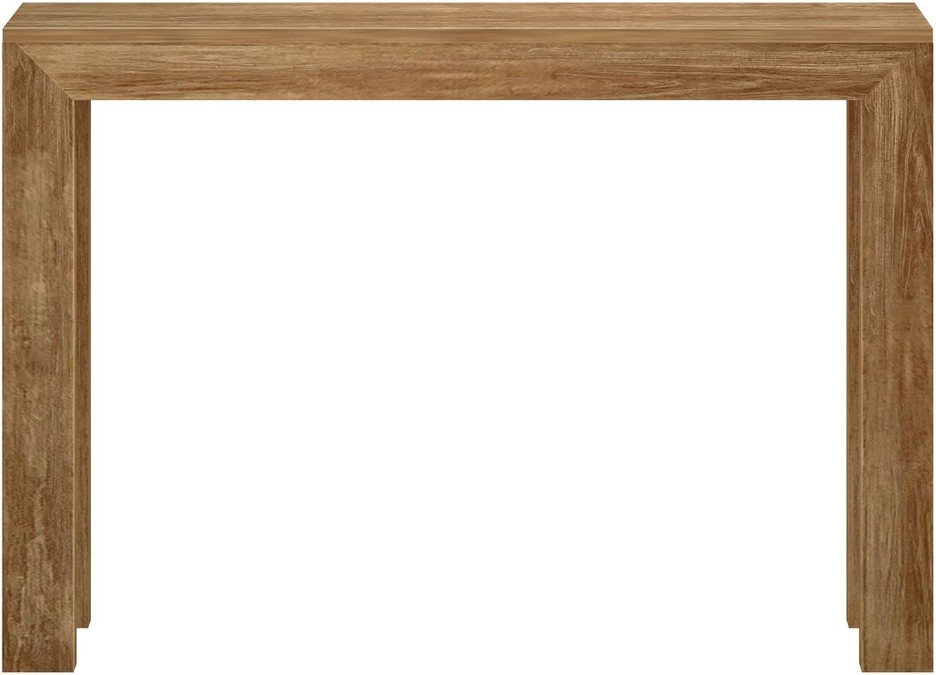 Plank+Beam Modern Solid Wood Console Table, 46 Inch, Sofa Table, Narrow Entryway Table for Hallway, Behind The Couch, Living Room, Foyer, Easy Assembly, Pecan