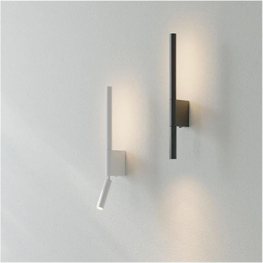Modern Bedroom Bedside Wall Lights 340° Rotatable Adjustable Light Angle Indoor with Spotlight with Switch LED Wall Lamps,Wall Light Fixtures Oldsix-66(White)