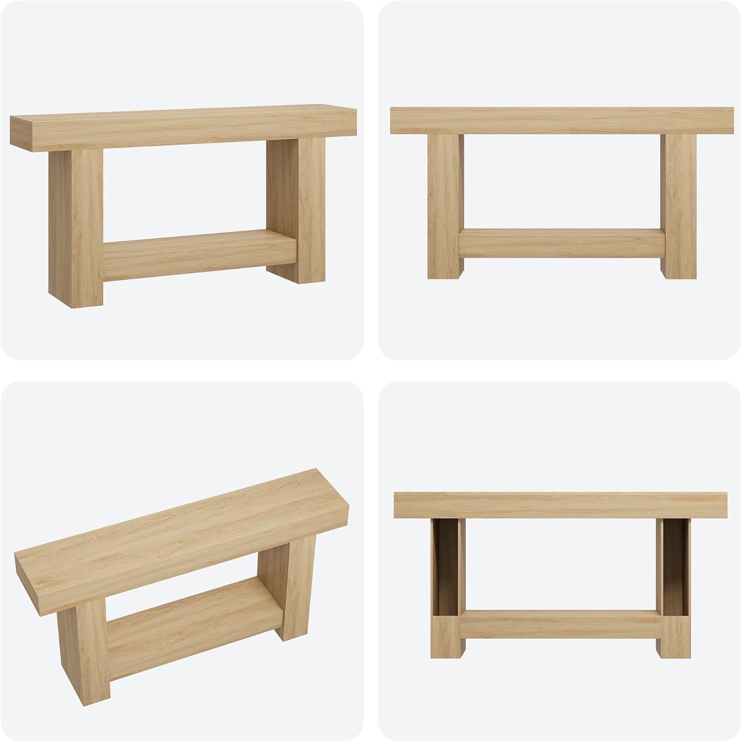 Farmhouse Console Table, Wooden Entryway Table with Storage, Rectangular Narrow Sofa Table Behind The Couch, Entry Table Foyer Hallway Table for Entrance, Hallway, Living Room