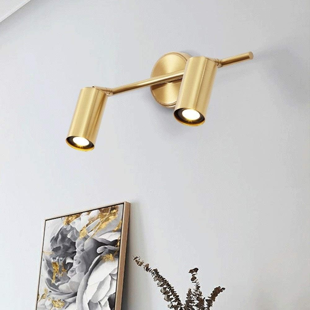 Wall Mounted Light LED 7W Adjustable Modern Wall Lamp Sconce Nordic Rotatable 360° H65 Copper Wall Spotlight Indoor Lights Lighting Fixture for Bedroom Bathroom Toilet Dressing Table Reading Lig
