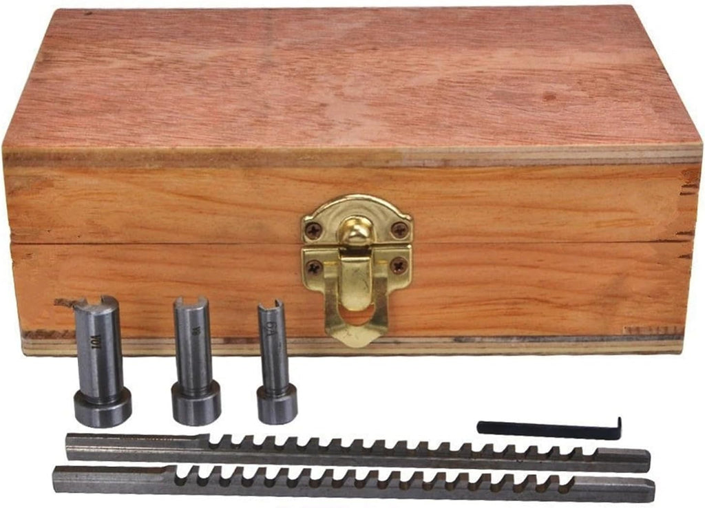 Keyway Cutting Tool HSS Keyway Broach Set 6pcs 2mm 3mm Broaches 6/8/10 Collared Bushings With Shims CNC Cutting Tools for CNC Cutting Machine Too