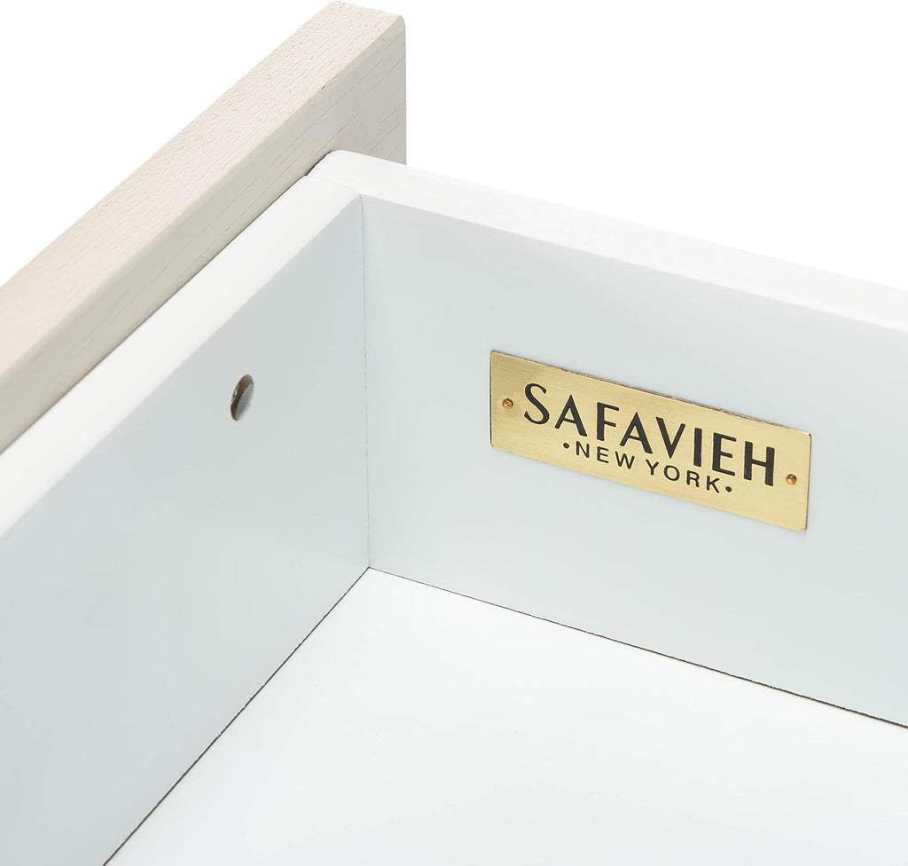 Safavieh Home Collection Genevieve White/White Washed 2-Drawer Nightstand