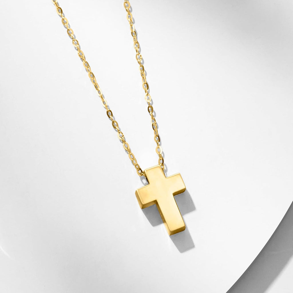 Ross-Simons 14kt Yellow Gold Cross Pendant Necklace