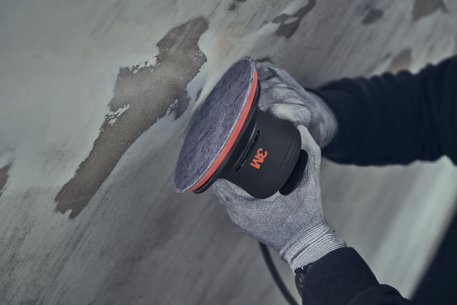 3M Random Orbital Sander, Xtract Pneumatic 88941, 5 in, with Central Vacuum Attachment, 3/32 in Orbit, Ergonomic and Lightweight ROS, .28 HP (209W) Motor