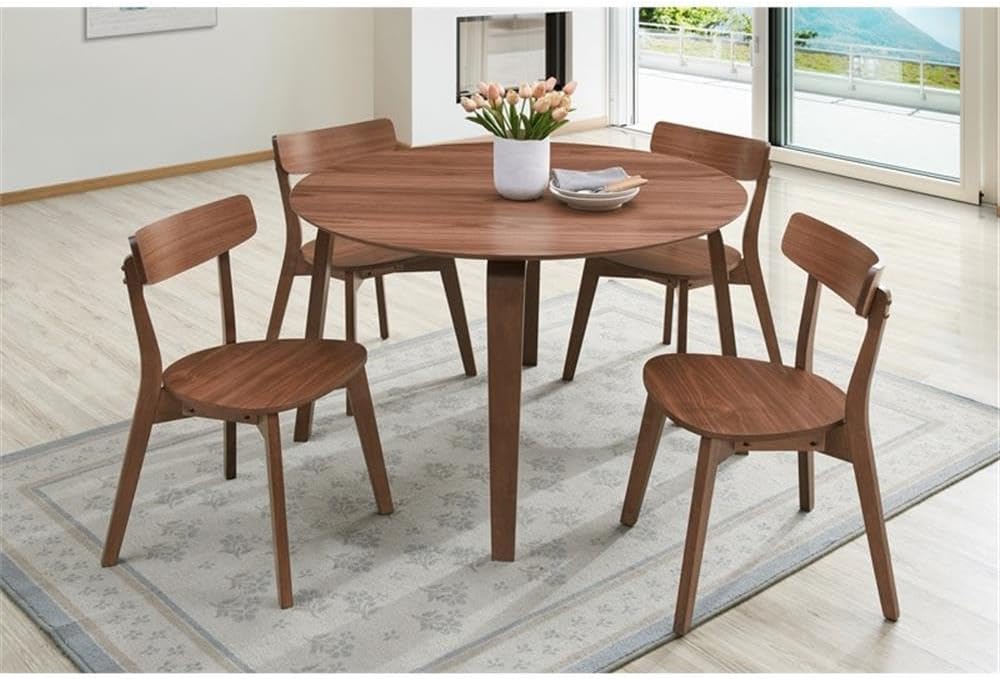 New Classic Furniture Gabby Wood Round Table, Walnut