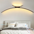 Led Wall Lights Indoor Modern with Remote Control Dimmable Wall Lamps Acrylic Elegant Curved Design Wall Spotlights for Living Room Bedroom Corridor/Black/60Cm
