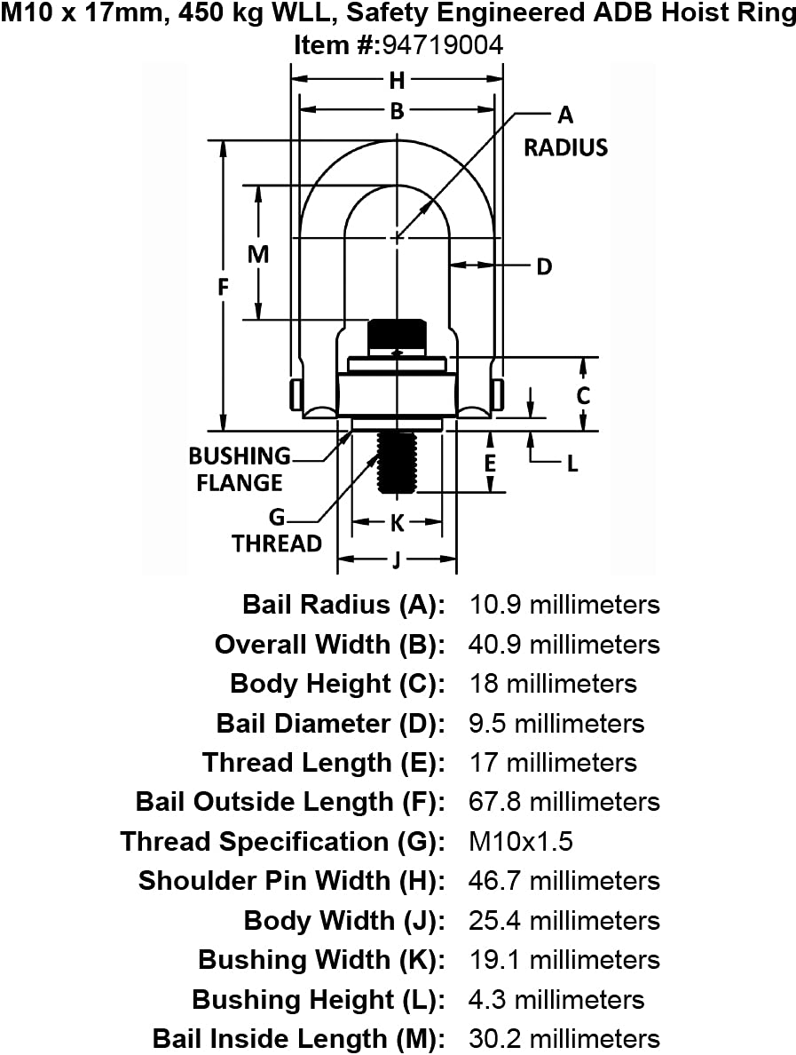 HRSEM 450KG M10-1.5 X (24010)