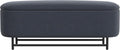 HomePop 46' Ellipse Storage Bench with Metal Legs - Steel Blue Velvet