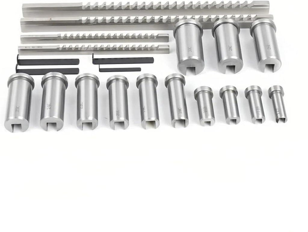 Keyway Cutting Tool 22pcs Keyway Broach Set Bushing Shim Set 12-30 HSS Keyway Tool knife for CNC Machine for CNC Cutting Machine Too
