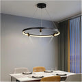 Remote Dimming Circle Modern LED Chandelier Lights Living Dining Room Pendant Bedroom Hall Lamps with Spotlight Indoor Lighting,Indoor