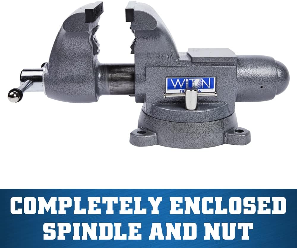 Wilton Tradesman Bench Vise, 8' Jaw Width, 6-3/4' Max Jaw Opening, 4-3/4' Throat (Model 1780A)
