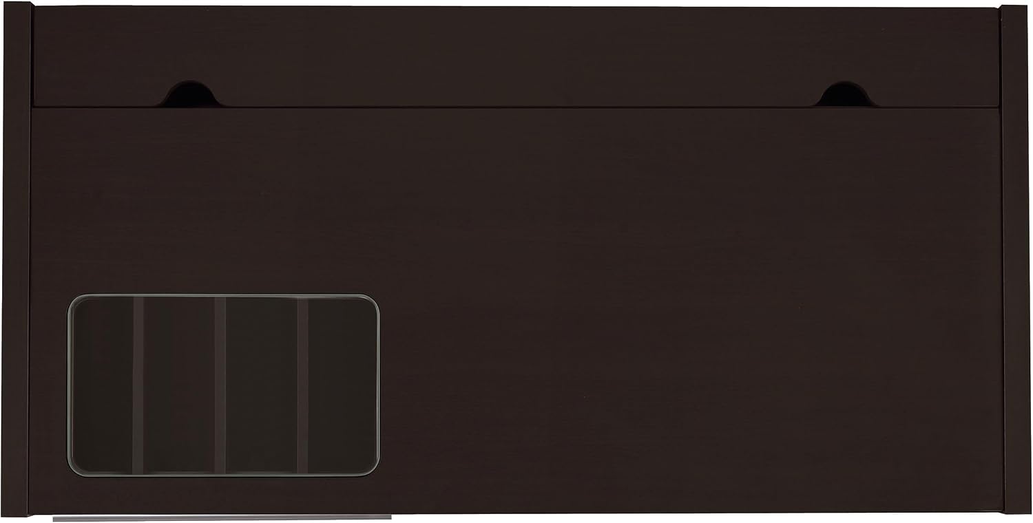 Coaster Home Furnishings - Halston - Engineered Wood - 47-Inch Computer Desk with Drawers, Door Cabinet & Lift-Top Storage, Tempered Glass Top, Contemporary Style - Home Office - Cappuccino - 800702