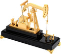 3D Electric Metal Oil Well Pump Jack Model, DIY Industrial Mechanical Model Toy Gift, Creative Desktop Ornament Decoration, Science Eductional Toy