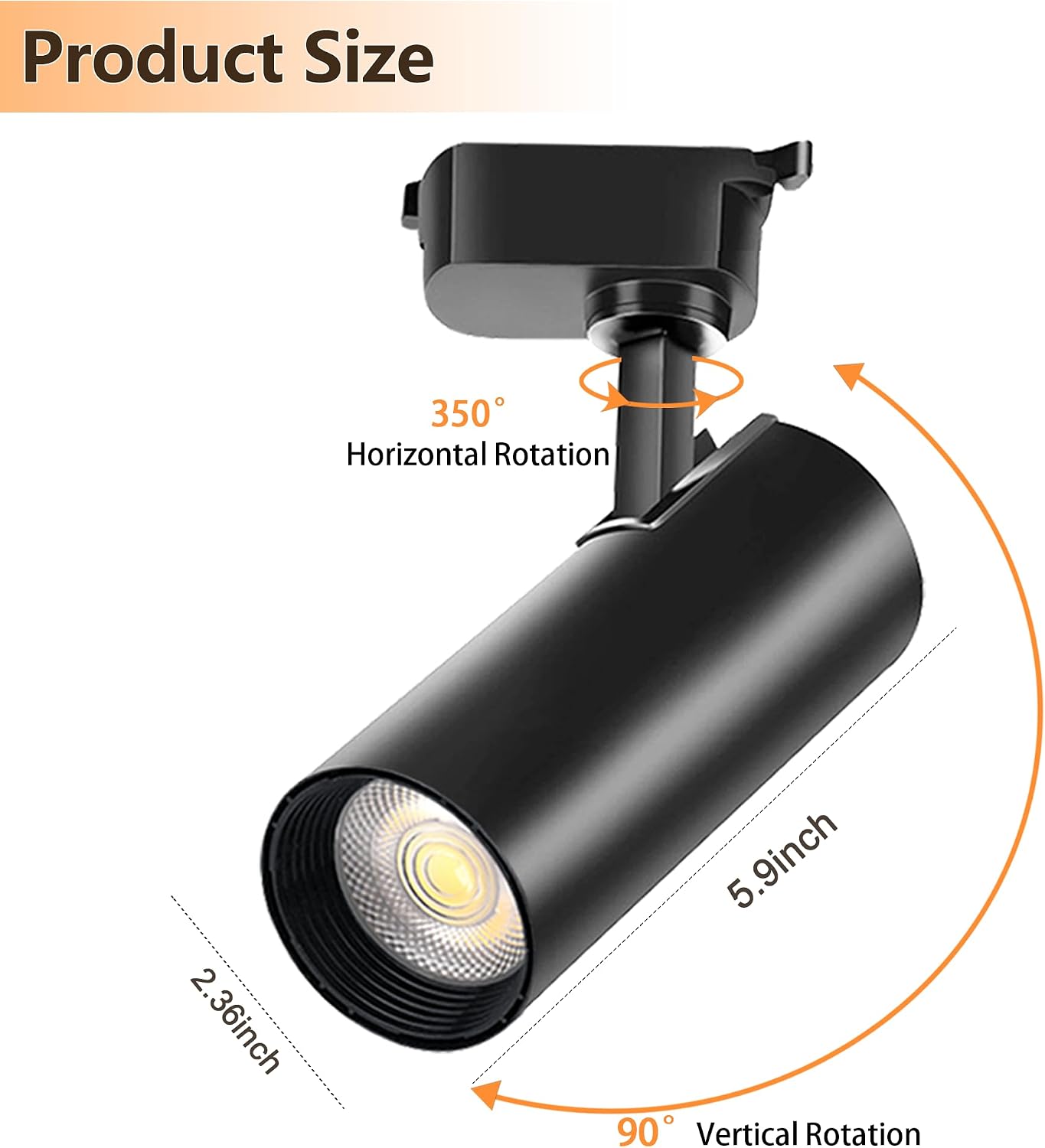 Ultra-Bright Black H Type Track Lighting Kit 3000K Warm White, 12 Heads 20W 2400lm with 13.1FT Track Rails, Dimmable Plug in LED Track Lights Modern Indoor Spotlight Fixture
