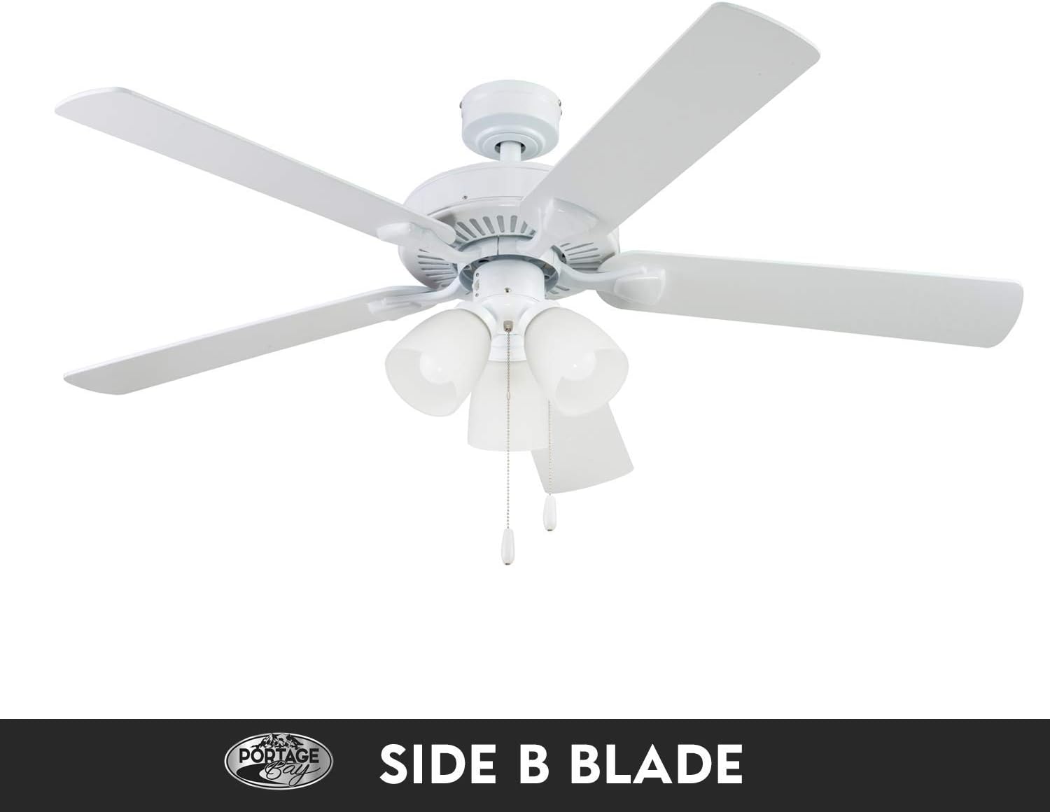 Portage Bay 51435 Stannor Ceiling Fan, 52, White