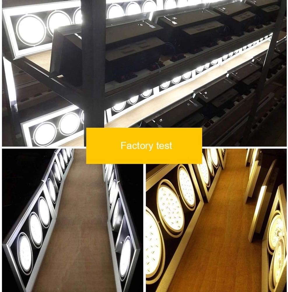 Recessed 3*7W 3heads Embedded High Color Rendering Aluminum Downlight Commercial Business Decoration Illumination Clothing Store Ceiling Panel Light Led Recessed Household Indoor Spotlight Integ