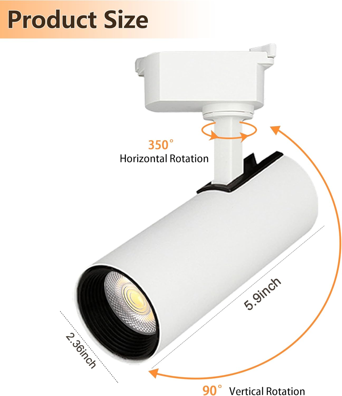 Ultra-Bright H Type White Track Lighting Kit with 26.2 FT Track Rails, 24 Heads 3000K Warm White 20W 2400lm, Dimmable Plug in LED Track Lights for Store, Moblie Cart and Office