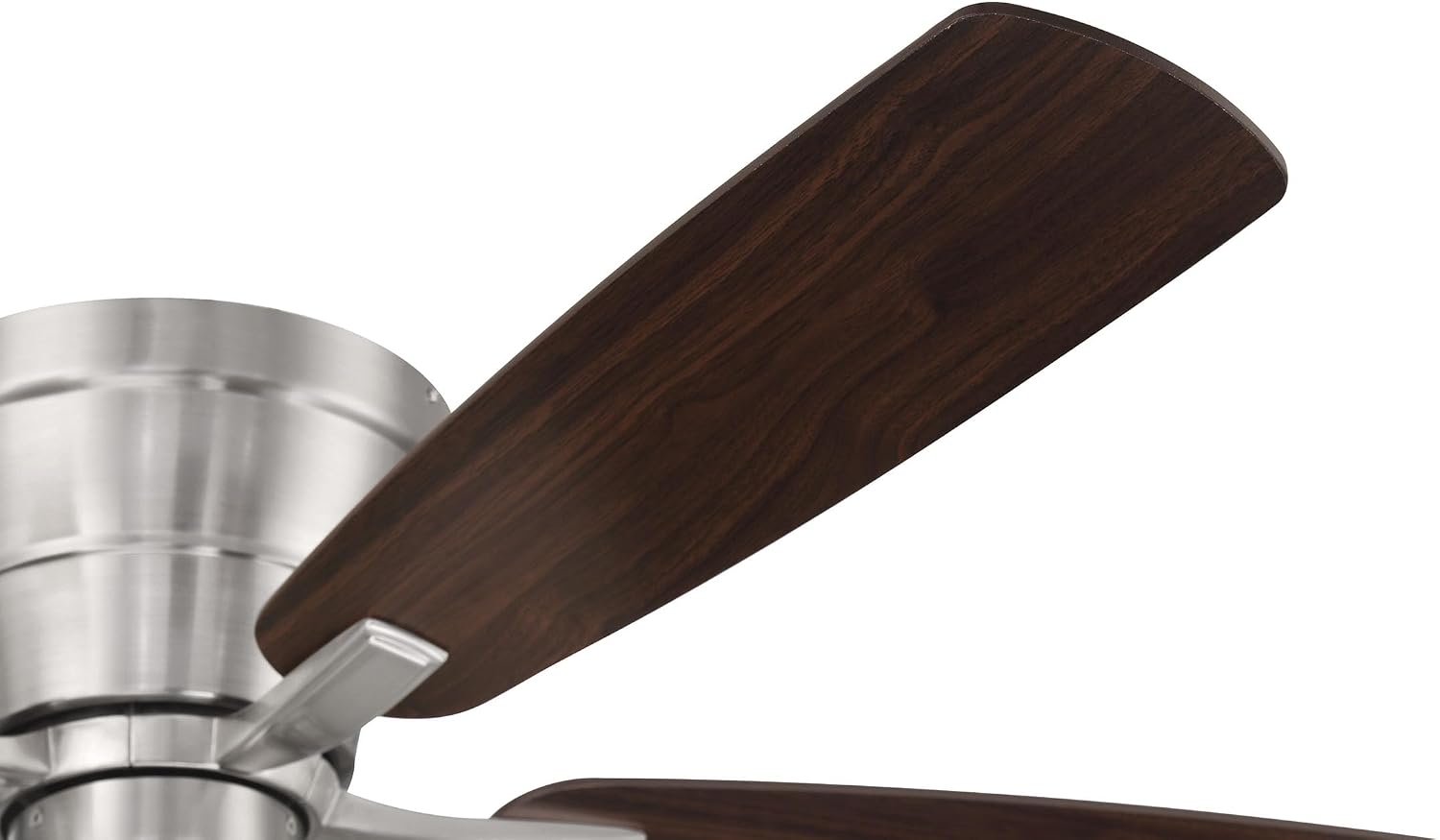 Craftmade 52' Wheeler Indoor Flush Mount 5 Blade Brushed Polished Nickel Finish Ceiling Fan with Optional 3-Light Kit