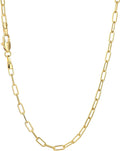 14K Gold Chain Necklaces 2.5mm Paperclip Chains for Women Trendy Non-tarnish Necklace Unisex Gold Jewelry Gifts Sweat Proof and Fade Resistant Lifetime Quality（18-24Inches）