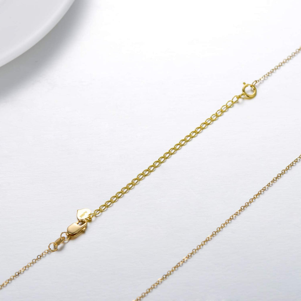 14K Solid Gold Chain Necklace Extender 3 Inch, Delicate Durable Adjustable Gold Chain Extender for Gold Necklace Bracelet