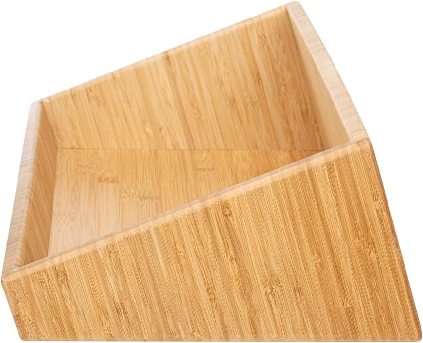 Restaurantware 20 x 12 x 7 Inch Kitchen Counter Box 1 Rectangle Wood Bread Keeper - Sustainable Pantry or Countertop Organizer Natural Bamboo Bread Bin For Kitchen Store Pastries Breads Fruit
