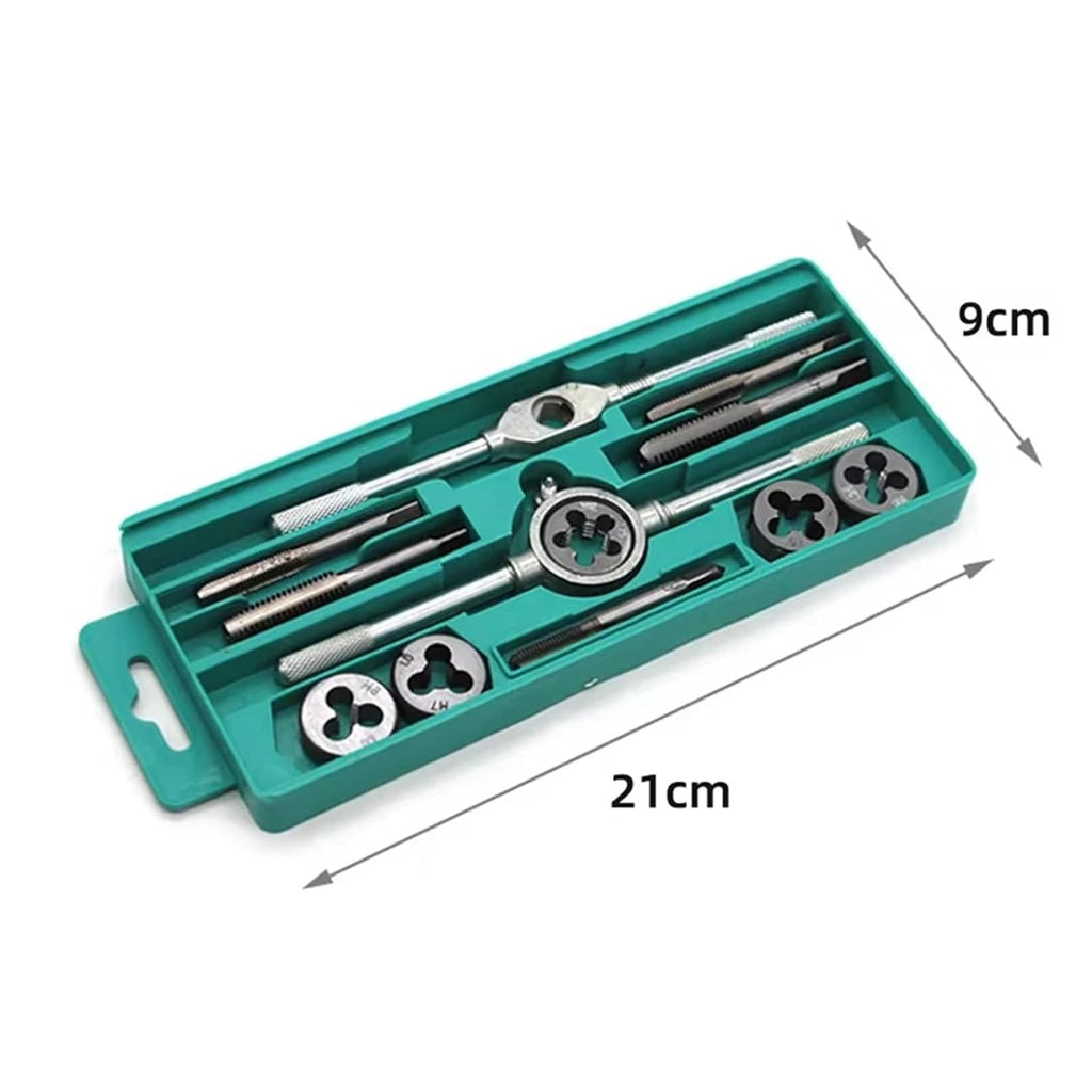 Manual Tap Die Set Thread Tool kit with Wrench Drill Bit Bushing Thread Repair Tool for Metal Hole Tapping(Set 3)