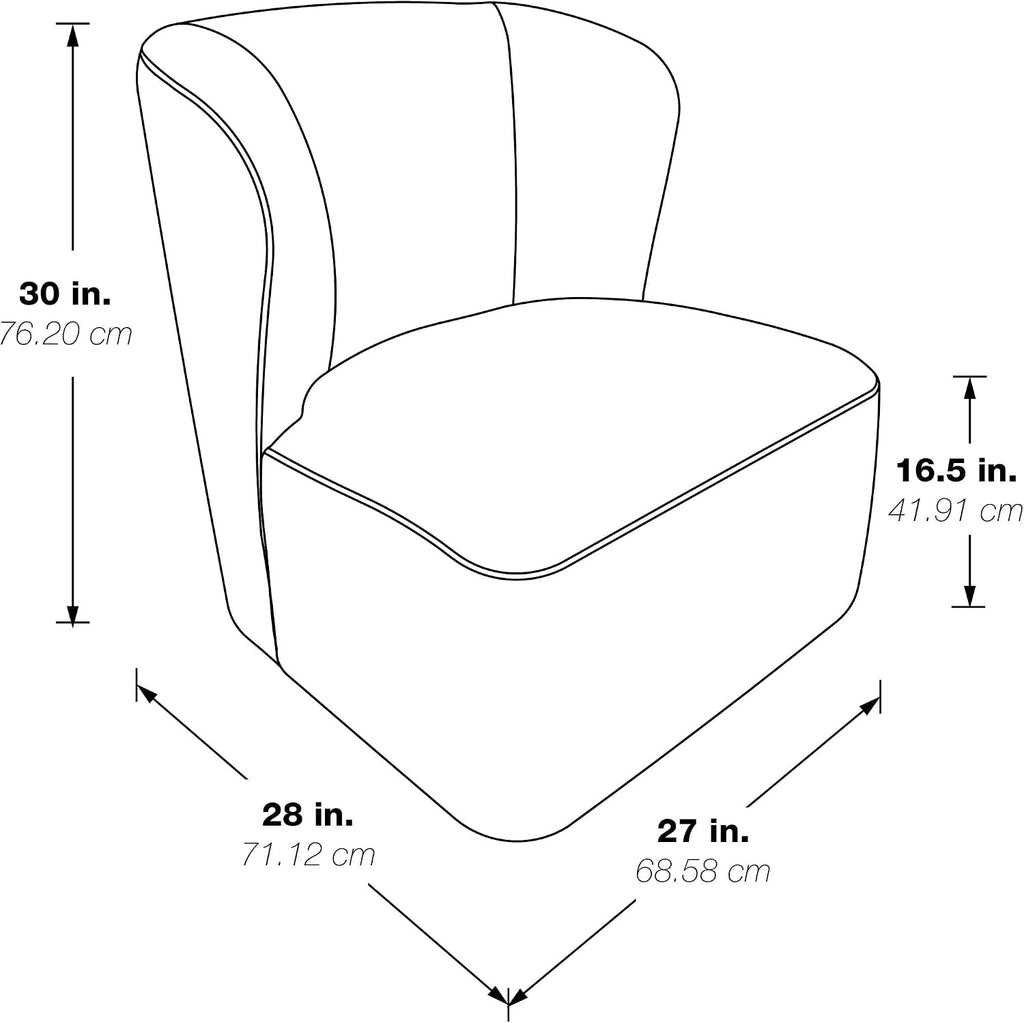 OSP Home Furnishings Lucia Modern Barrel Swivel Accent Chair, Fog Fabric