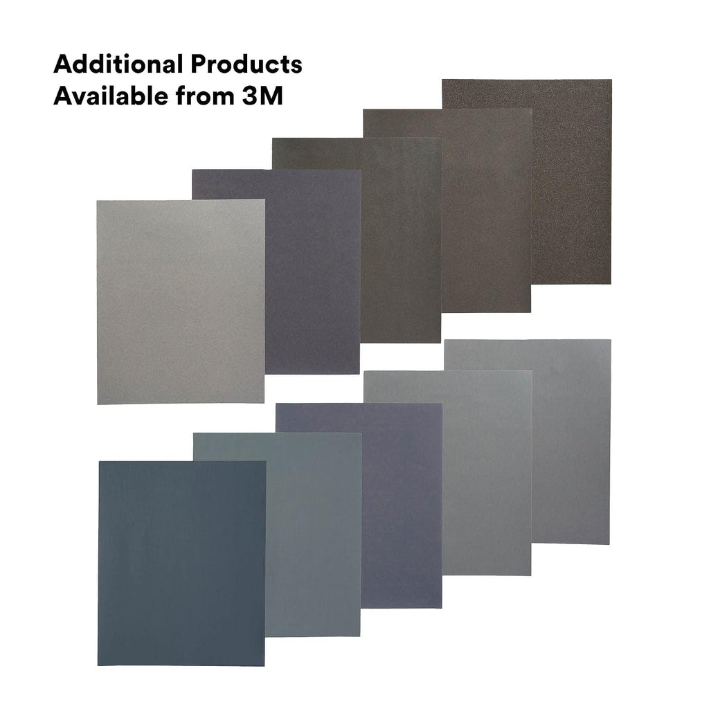 3M Wetordry Abrasive Sheet 02000, 600, Flexible, Durable, Surface Finishing, Waterproof, 9 in x 11 in, 50 Sheets (Pack of 5)