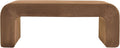 Spatial Order 48' Modern Arch Channel Bench - Rust Orange Velvet