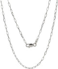JEWELHEART 14K Solid Gold Cable Chain for Women, 1.7mm Diamond Cut Paperclip Link, Yellow or White Gold Pendant Necklace, Lobster Clasp, 14' up to 24'
