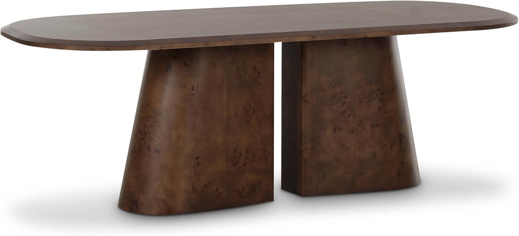 Tov Furniture Gladyss Brown Burl Oval 87' Dining Table