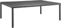 Modway Sojourn Wicker Rattan Outdoor Patio 90' Rectangle Dining Table in Chocolate