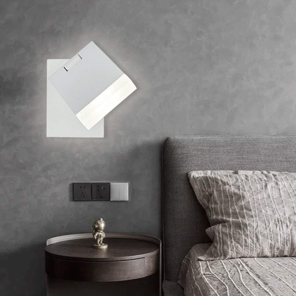 Wall Sconces, Modern 5w LED Wall Sconce Rotatable Flush Mount Wall Lamp, Aluminum Wall Spotlights Indoor Wall Lamps Compatible with Bedroom Bedside Corridor Loft Warm White Lighting Fixtures LILIHAOHA