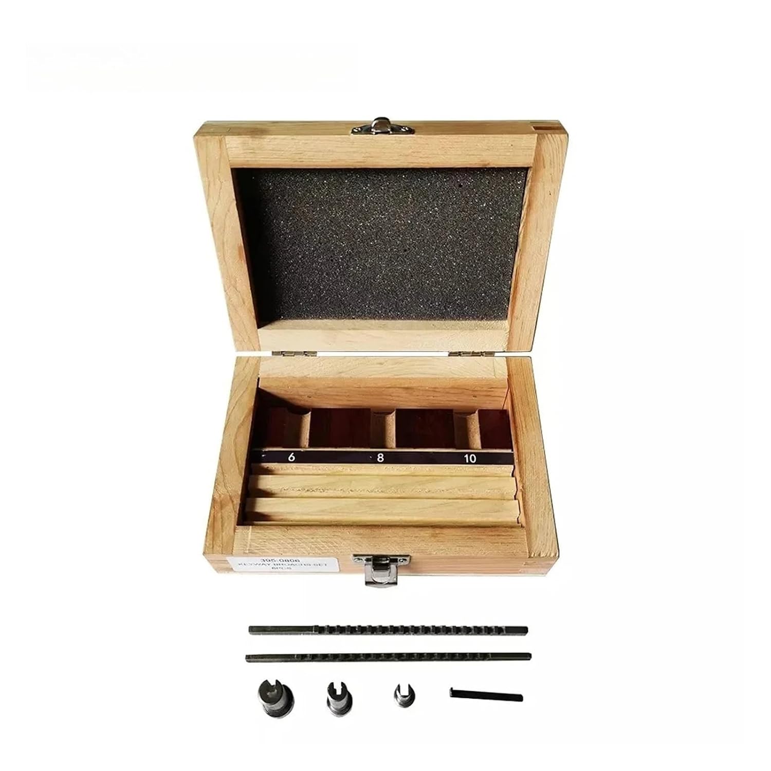 Keyway Broach Kit HSS Keyway Broach Set, Metric Sized 2mm 3mm Broaches 6/8/10 Collared Bushings with Shims CNC Cutting Tools