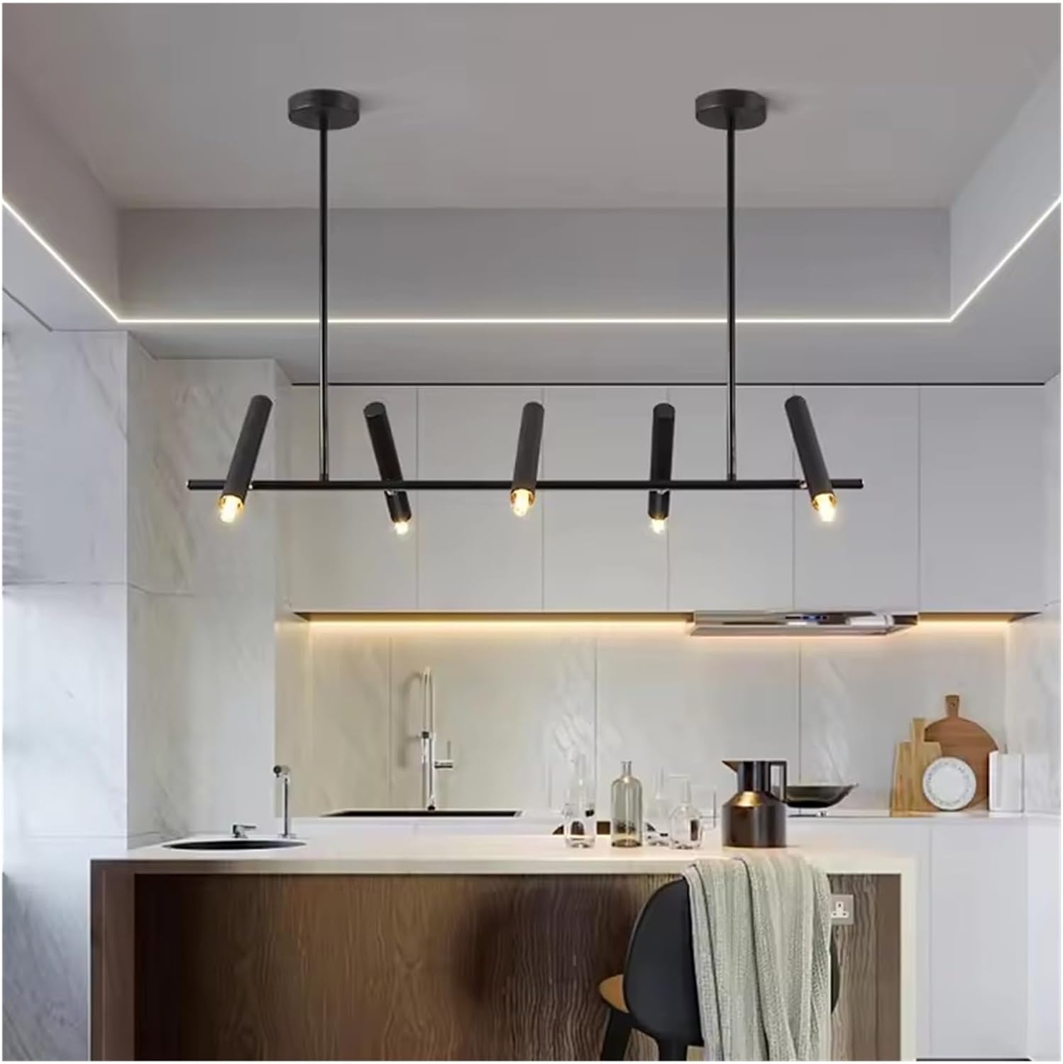Modern Dining Room Pendant Lamp Lights LED Chaner Indoor Lighting Ceiling Lamp Hanging Light Spotlight Lamps for Living Room for The Bedroom (Remote Dimming 7 Head)